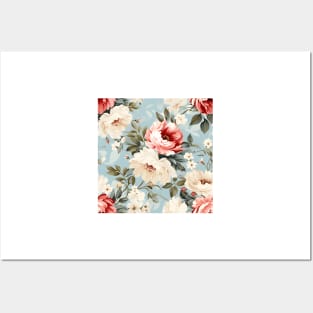 Shabby Chic Flowers Pattern 16 Posters and Art